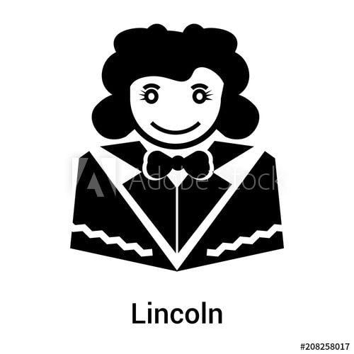 White Lincoln Logo - Lincoln icon vector sign and symbol isolated on white background ...