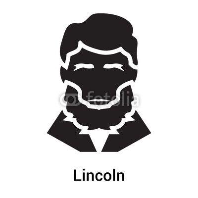 White Lincoln Logo - Lincoln icon vector sign and symbol isolated on white background ...