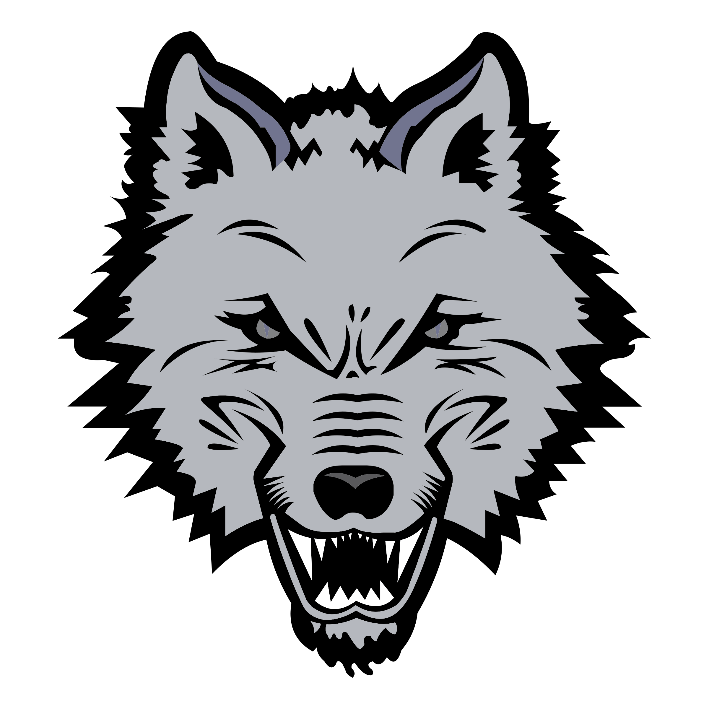 Black and White Wolves Logo - New England Sea Wolves Logo PNG Transparent & SVG Vector - Freebie ...