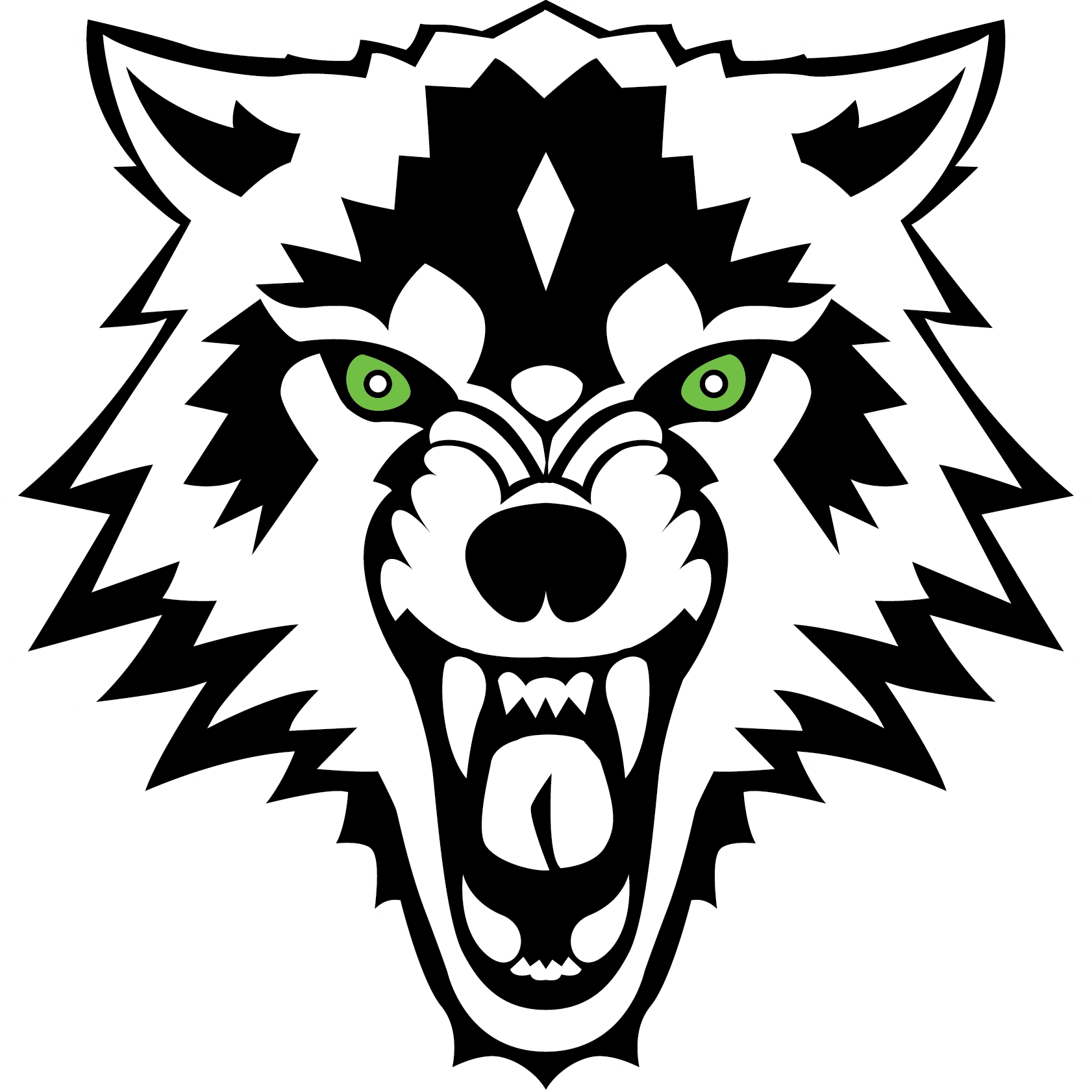 Black and White Wolves Logo - Wolves Field Hockey Logo transparent PNG - StickPNG