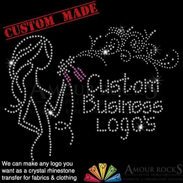 Rhinestone Company Logo - Custom Rhinestone Iron On Transfer