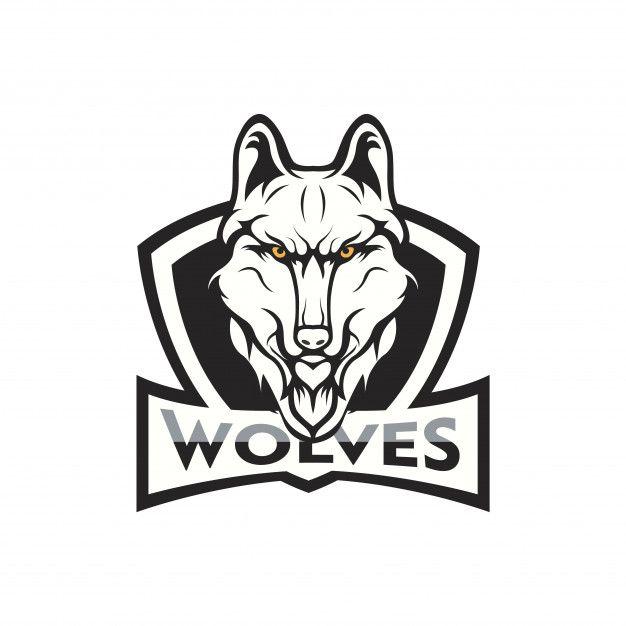 Black and White Wolves Logo - Wolves mascot logo head sport team illustration Vector | Premium ...