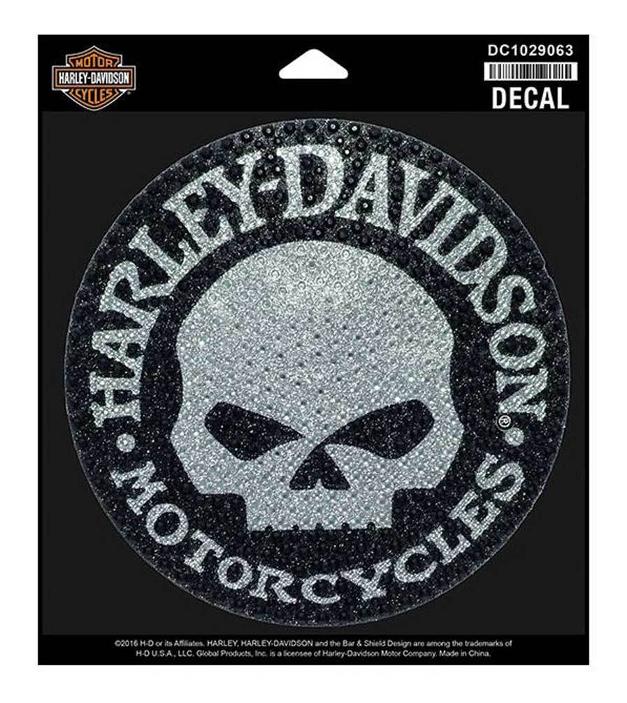 Rhinestone Company Logo - Harley Davidson® Studded Hubcap Rhinestone & Glitter Decal, Size MD