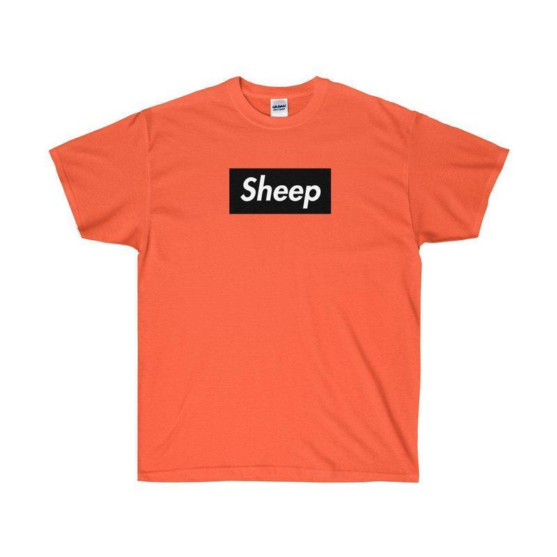 Orange and Black Box Logo - Sheep Black Box Logo Unisex Ultra Cotton Tee - Supreme BOGO Inspired ...
