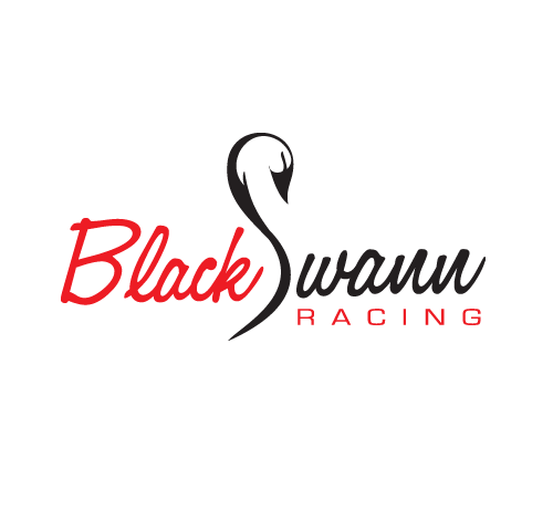 Sleek Racing Logo - Black Swann Racing - Geralyn Miller Design