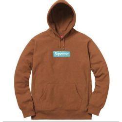 Orange and Black Box Logo - TOP! SUPERME RARE OLD YEAR ALL BLACK BOX LOGO CREWNECK for sale