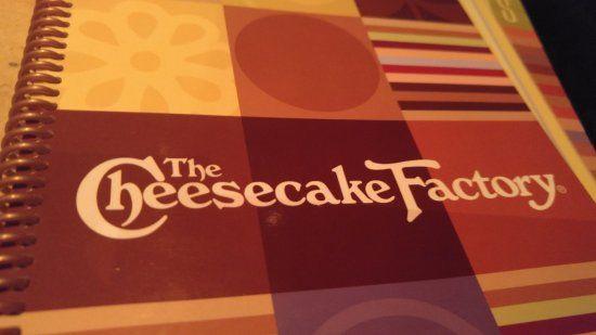 Cheesecake Factory Logo - logo on menu of The Cheesecake Factory, Nashville