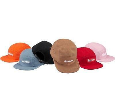 Orange and Black Box Logo - SUPREME WASHED CANVAS Camp Cap Orange Blue Black Box Logo Tnf S S 17