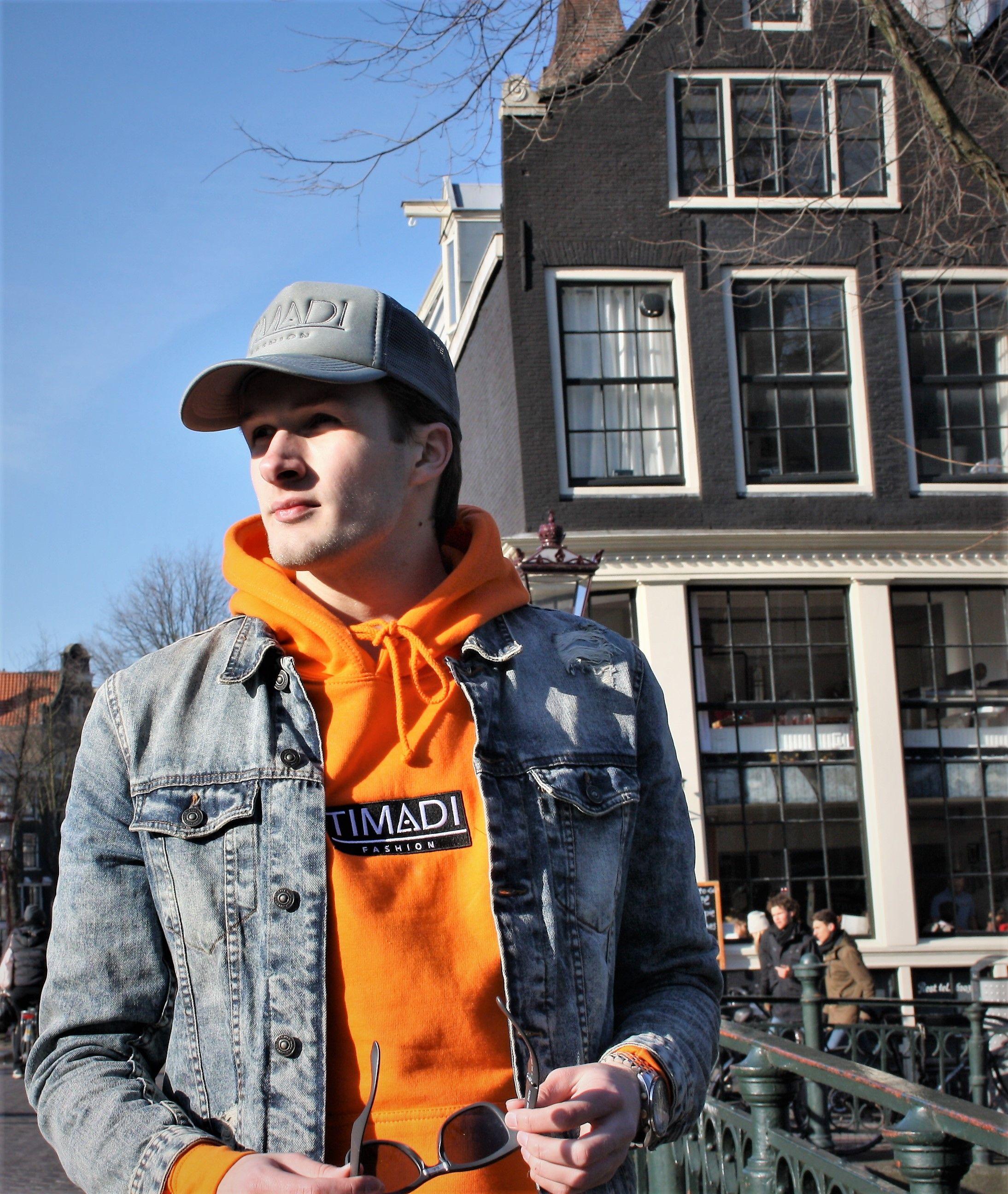 Orange and Black Box Logo - Orange Timadi Box Logo Hoodie – Timadi Fashion