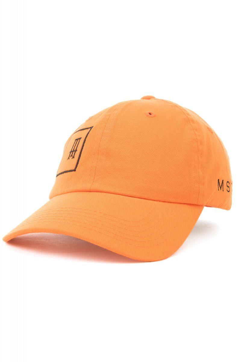 Orange and Black Box Logo - The MSTKN Box Logo Dad Hat in Orange & Black