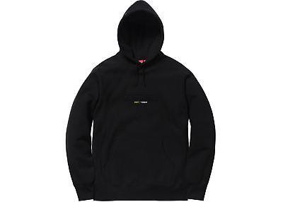 Orange and Black Box Logo - SUPREME CORD COLLEGIATE Logo Hooded Sweatshirt Orange Black M box