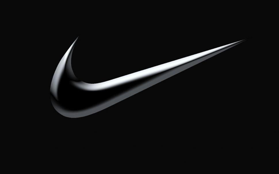 Silver Nike Logo - Logo, Nike, Famous Sports Brand, Dark Background, Silver wallpaper