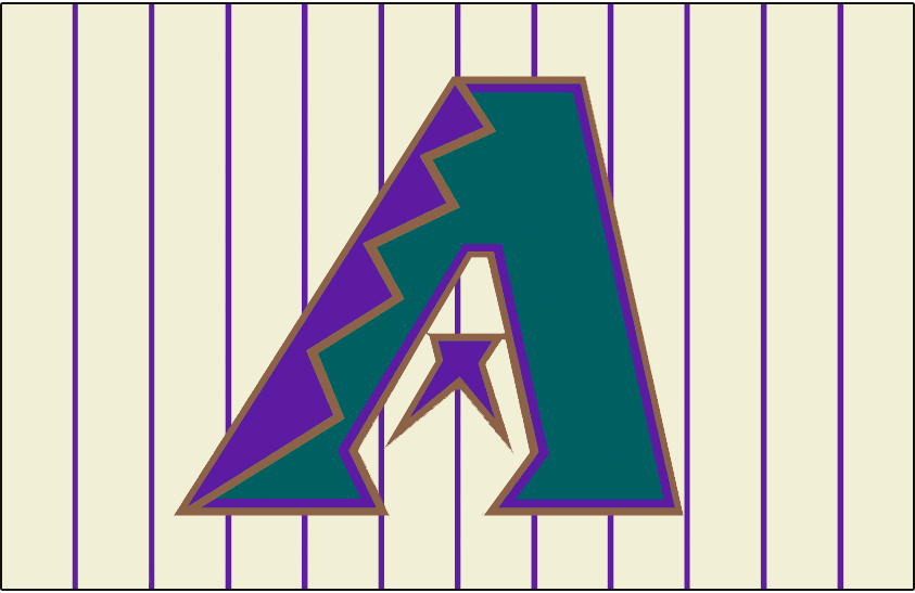 Copper Colored Logo - Arizona Diamondbacks Jersey Logo (1998) - Purple, turquoise and ...