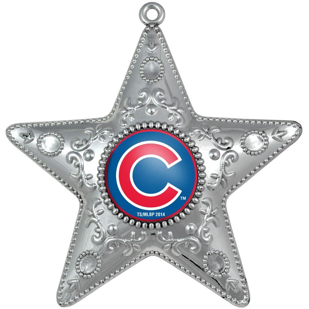 Silver Star with Circle Logo - Chicago Cubs 4.5