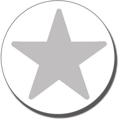 Silver Star with Circle Logo - Silver Star Stamper | 21mm | Silver Ink | Teacher Stamp