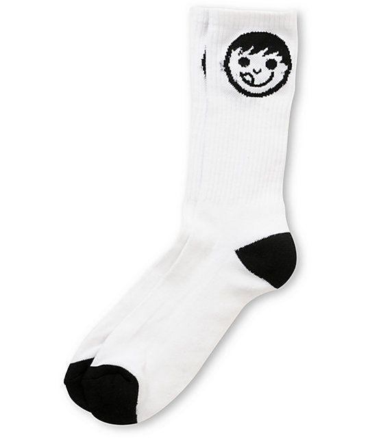 Zumiez Neff Logo - Neff Logo White & Black Crew Socks