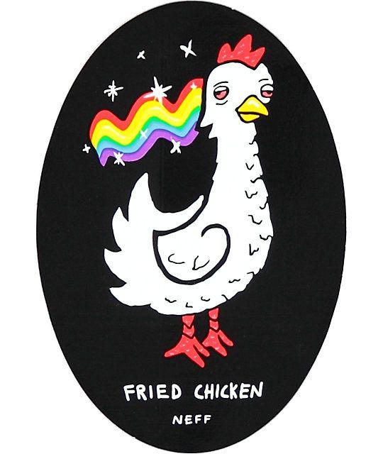 Zumiez Neff Logo - Neff Fried Chicken Black Sticker