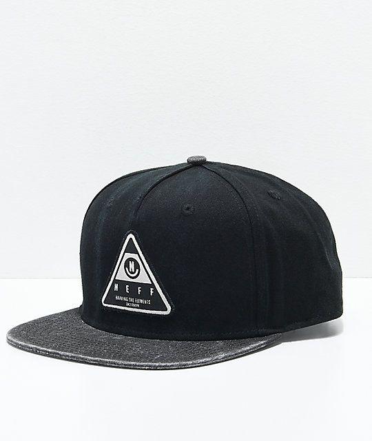 Zumiez Neff Logo - Neff X Wash Black Snapback Hat