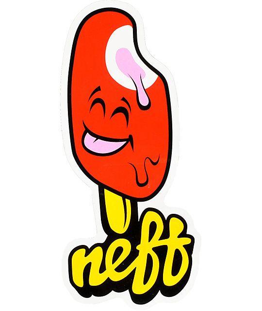 Zumiez Neff Logo - Neff Ice Cream Red Sticker | Zumiez