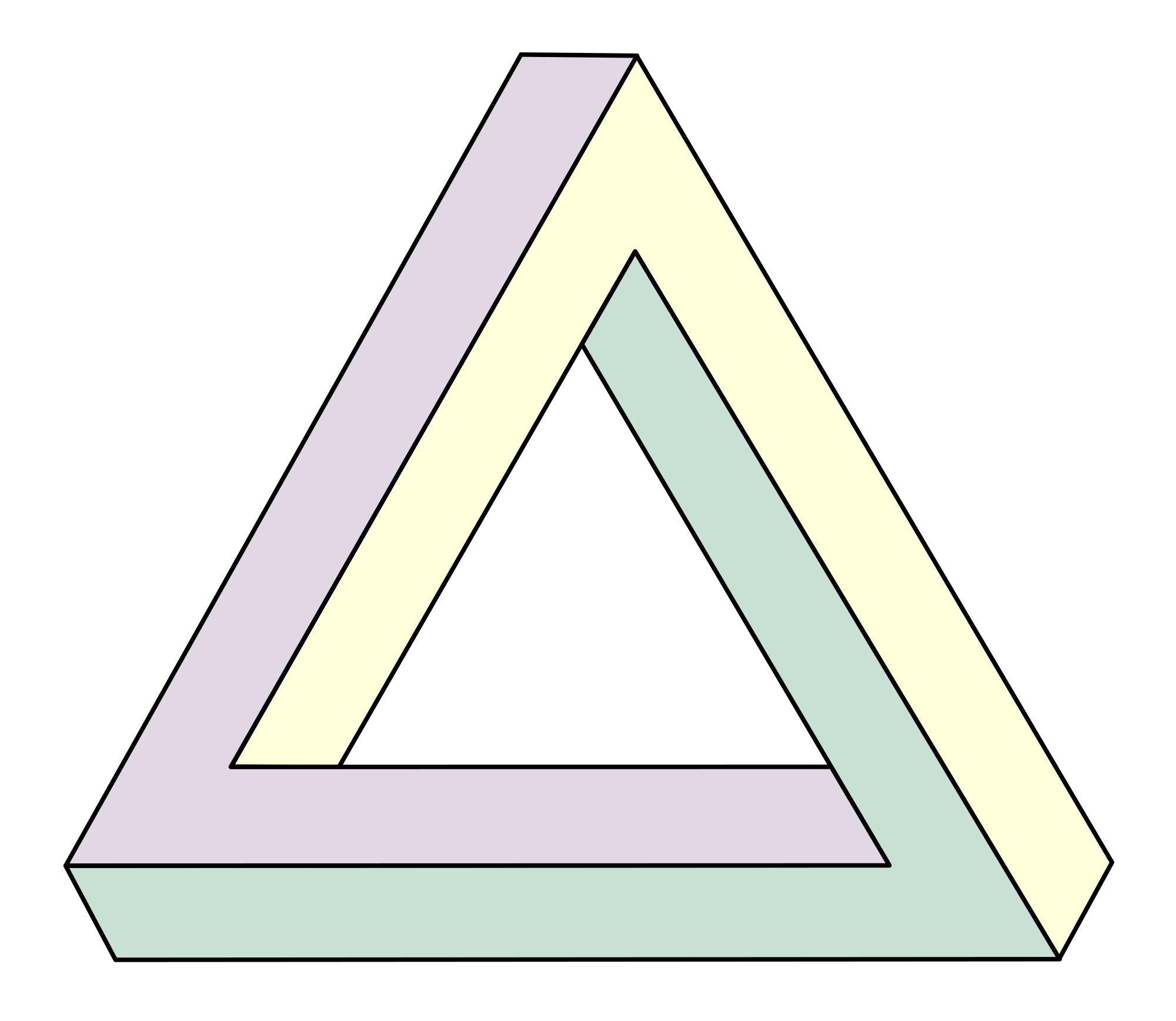 Paradox Triangle Logo - File:Penrose triangle.svg - Wikimedia Commons
