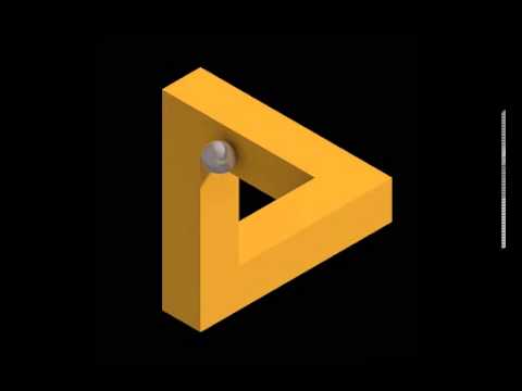 Paradox Triangle Logo - Optical Illusion Penrose triangle - YouTube
