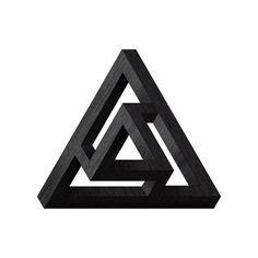 Paradox Triangle Logo - Best Graphic design / Impossible geometry / Isometric / Op art