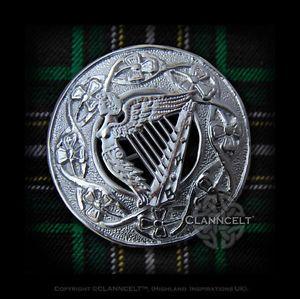 Winged Harp Logo - WINGED HARP MAIDEN EMBLEM PLAID BROOCH IRISH KILTS
