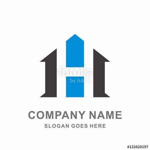 H Construction Logo - House Shape Letter H Architecture Interior Construction Real Estate ...