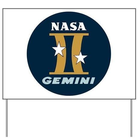 NASA Gemini Logo - Project Gemini Program Logo Yard Sign by quatrosales