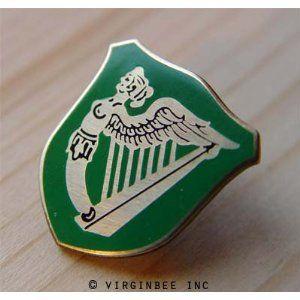 Winged Harp Logo - IRELAND GREEN FLAG HARP WINGED MAIDEN ERIN GO BRAGH IRISH SYMBOL