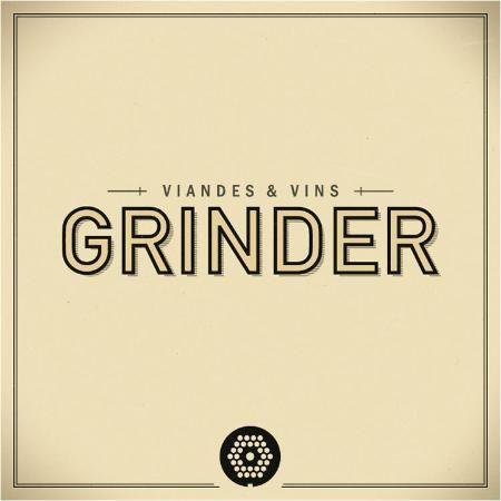 Grinder Logo - Logo of Grinder, Montreal