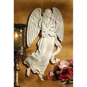 Winged Harp Logo - Winged Seraph Angel Muse playing Lyre Harp Christian Religious | eBay