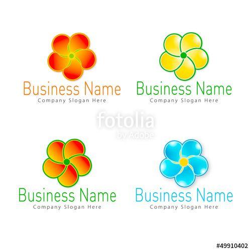 Company with Green Flower Logo - Flower logos for a company working with nature and environment