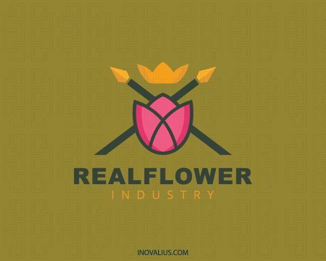 Company with Green Flower Logo - Real Flower Logo Design