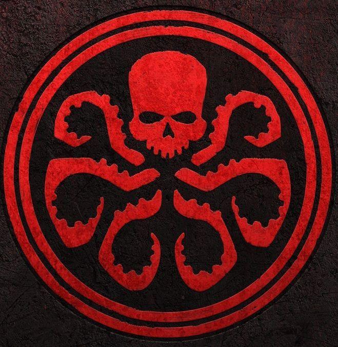 Red Skull Logo - Nice big Hydra Logo behind Red Skull punching dummy. Comic Related