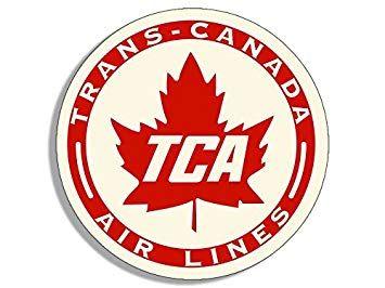 Canadian Airlines Logo - Round Trans Canada Airlines Logo Sticker (Canadian air Travel Plane ...