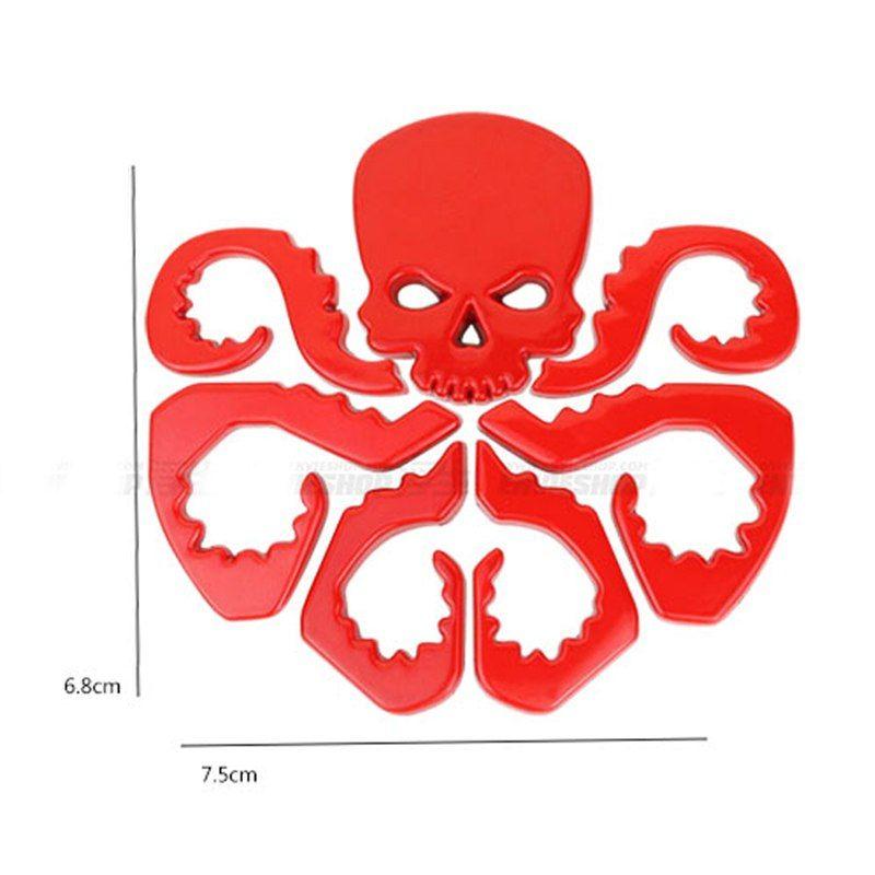 Red Skull Logo - 7.5x6.8cm Red Skull HEIL HYDRA Avengers SHIELD Emblem Badge Logo Car ...