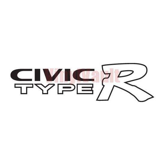 Typer Civic Logo - CIVIC TYPE R Logo Vinyl Car Decal - Vinyl Vault