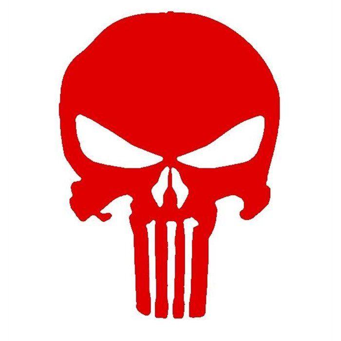 Red Skull Logo - Punisher 10 Inch Red Skull Sticker