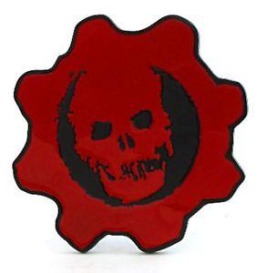 Red Skull Logo - RED SKULL & GEAR BIKER ROCKER GAMER BELT BUCKLE FIT SNAP BELT | eBay
