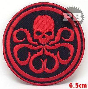 Red Skull Logo - Captain America HYDRA Red Skull RED Embroidered sew on iron on patch