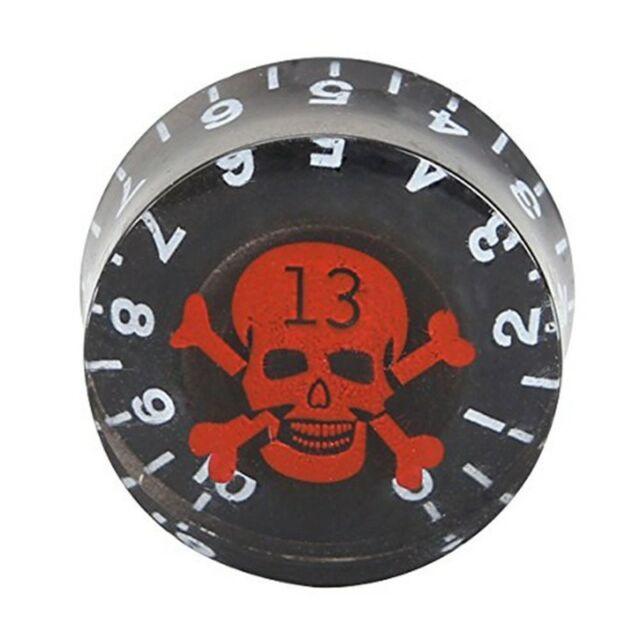 Red Skull Logo - 4pcs Speed Control Knobs With Red Skull Logo Black for Gibson Les ...