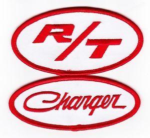 White Red R Logo - Details about DODGE CHARGER WHITE RED R/T SEW/IRON ON PATCH EMBLEM  EMBRIOIDERED HEMI MOPAR
