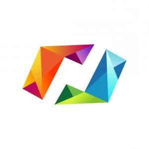 Colorful Diamond Logo - Shape D Colorful Diamond Logo Vector | MyShopLah