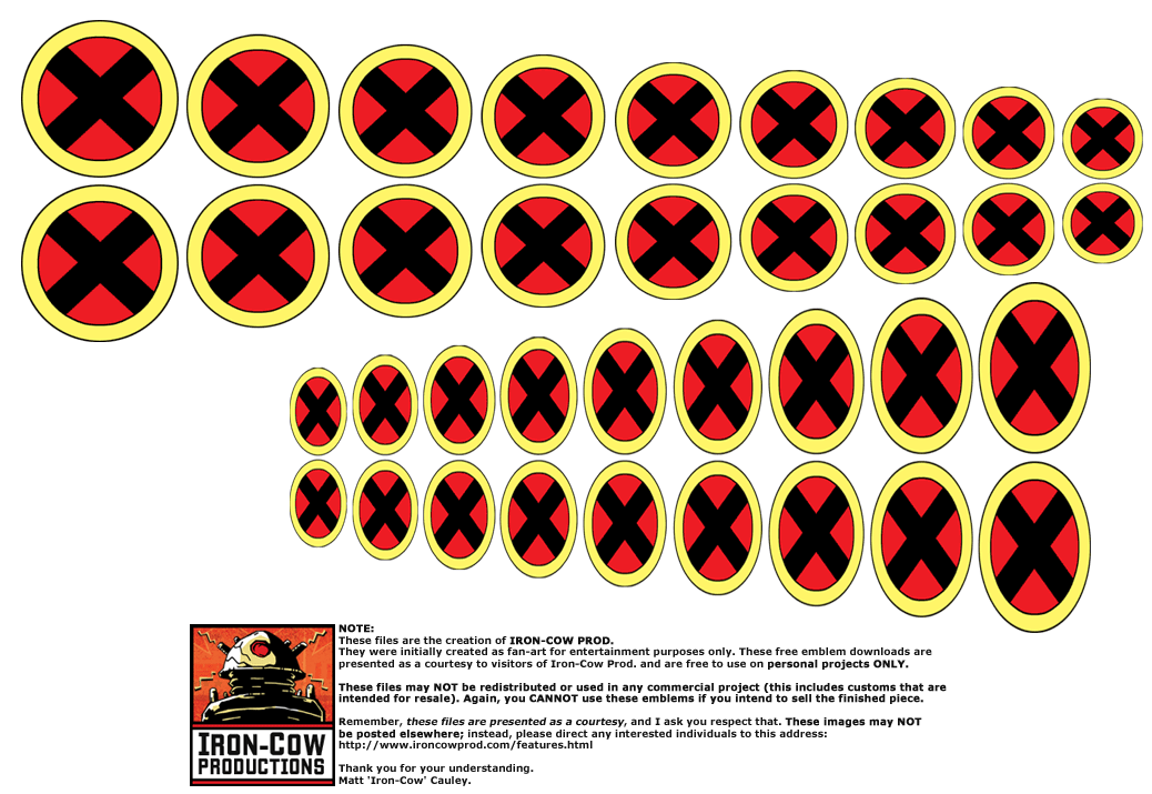 Cow Circle Logo - Iron-Cow Productions » X-Men: Uniform shoulder logo (X-Men Evolution)