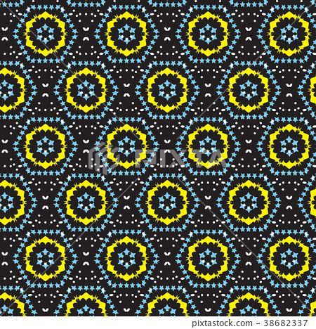 Blue Star with Yellow Background Logo - blue star yellow hexagon line pattern background - Stock ...