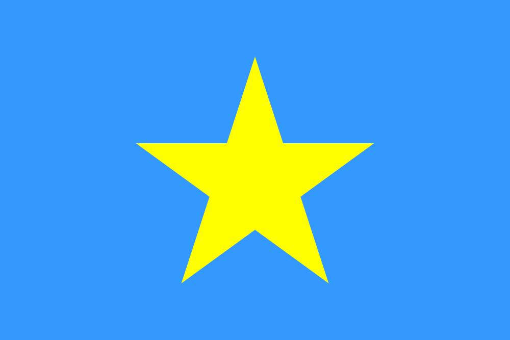 Blue Star with Yellow Background Logo - Yellow Blue Stars