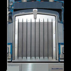 Kenworth Grill Logo - Kenworth W900L stainless steel keyhole logo punched grill