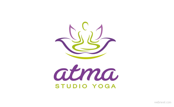 Yoga Flower Logo - yoga flower logo design 12