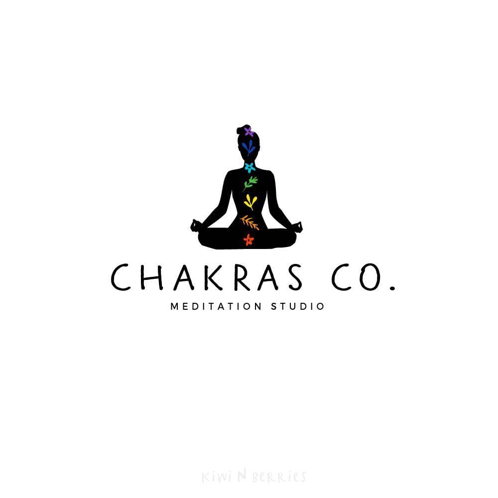 Meditation Logo - Chakra logo Yoga Meditation logo Pre made logo Logo